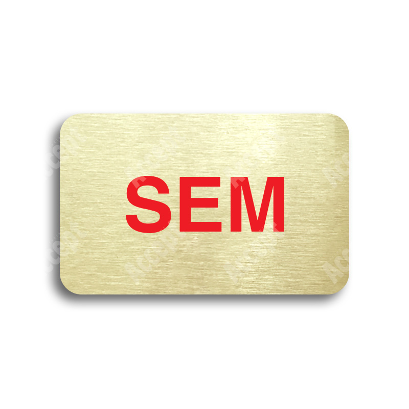 Tabulka SEM - TAM - typ 01 (80 x 50 mm) - zlatá tabulka - barevný tisk bez rámečku