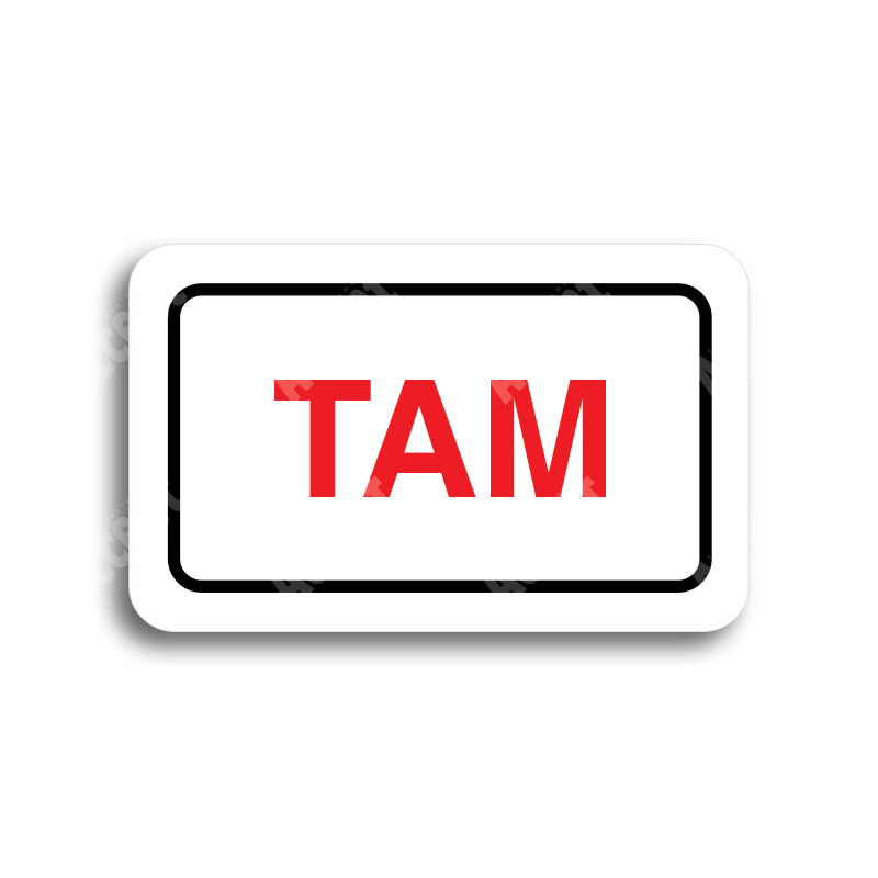 ACCEPT Tabulka SEM - TAM - typ 02 (80 x 50 mm) - bílá tabulka - barevný tisk