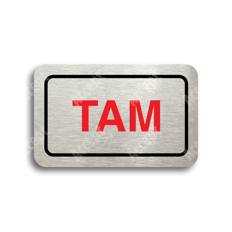 ACCEPT Tabulka SEM - TAM - typ 02 (80 x 50 mm) - stříbrná tabulka - barevný tisk
