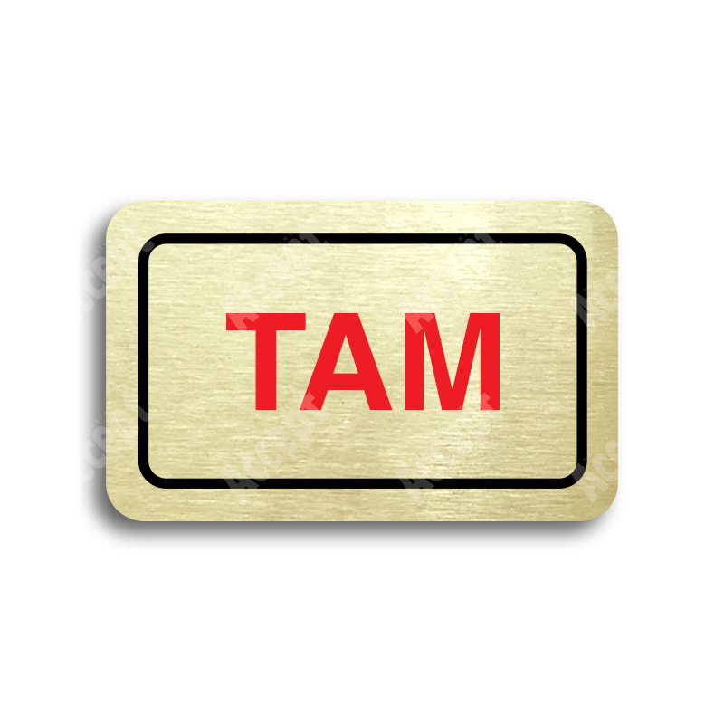 ACCEPT Tabulka SEM - TAM - typ 02 (80 x 50 mm) - zlatá tabulka - barevný tisk