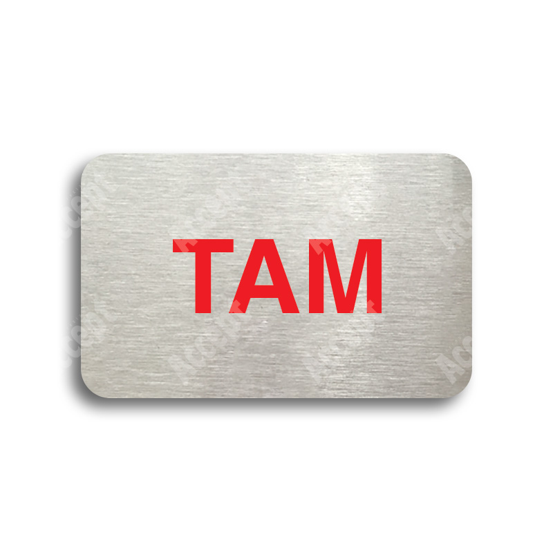 ACCEPT Tabulka SEM - TAM - typ 02 (80 x 50 mm) - stříbrná tabulka - barevný tisk bez rámečku