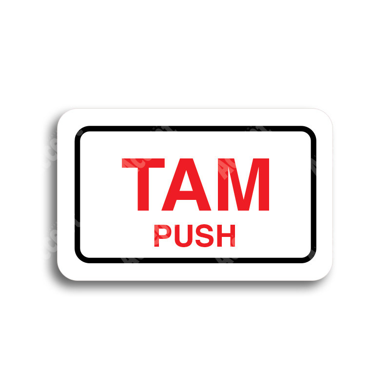 ACCEPT Tabulka SEM - TAM - typ 06 (80 x 50 mm) - bílá tabulka - barevný tisk