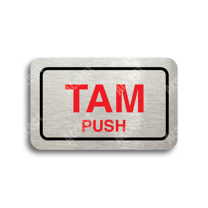 ACCEPT Tabulka SEM - TAM - typ 06 (80 x 50 mm) - stříbrná tabulka - barevný tisk