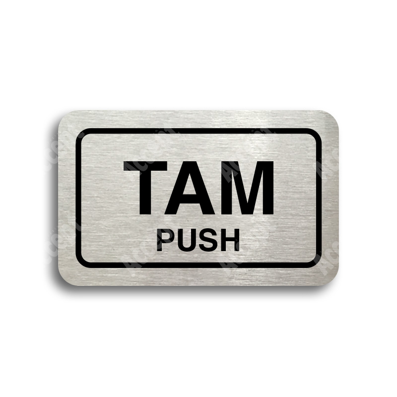ACCEPT Tabulka SEM - TAM - typ 06 (80 x 50 mm) - stříbrná tabulka - černý tisk