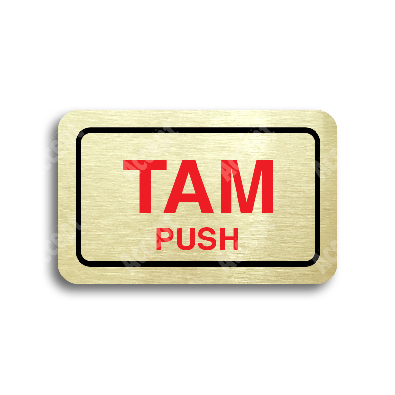 ACCEPT Tabulka SEM - TAM - typ 06 (80 x 50 mm) - zlatá tabulka - barevný tisk