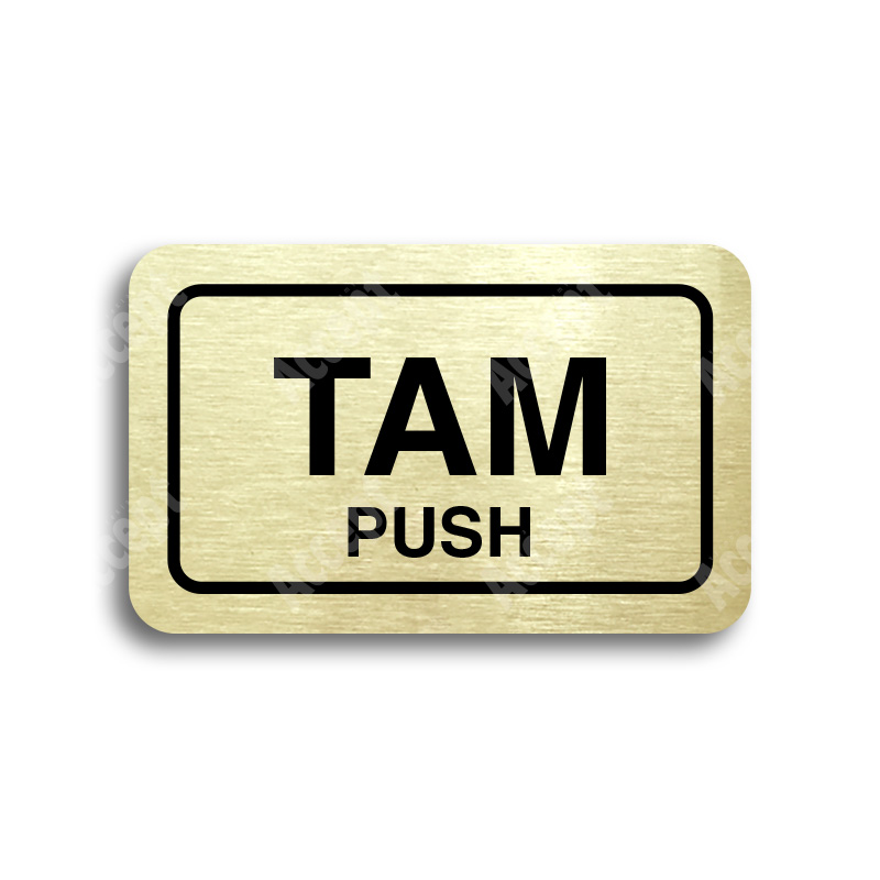 ACCEPT Tabulka SEM - TAM - typ 06 (80 x 50 mm) - zlatá tabulka - černý tisk