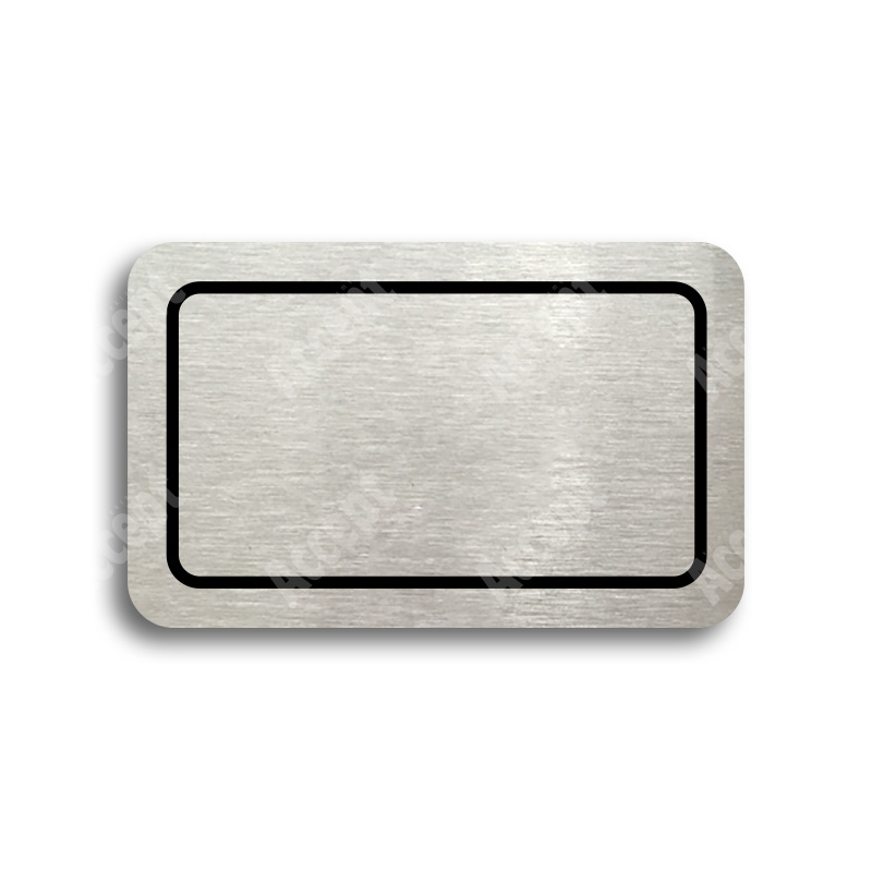 ACCEPT Tabulka SEM - TAM - typ 09 (80 x 50 mm) - stříbrná tabulka - černý tisk
