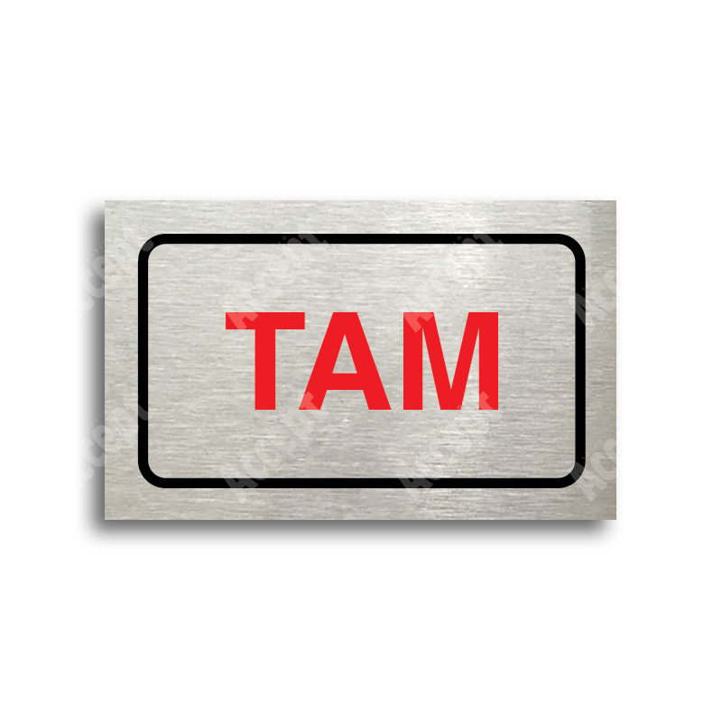 ACCEPT Tabulka SEM - TAM - typ 12 (80 x 50 mm) - stříbrná tabulka - barevný tisk