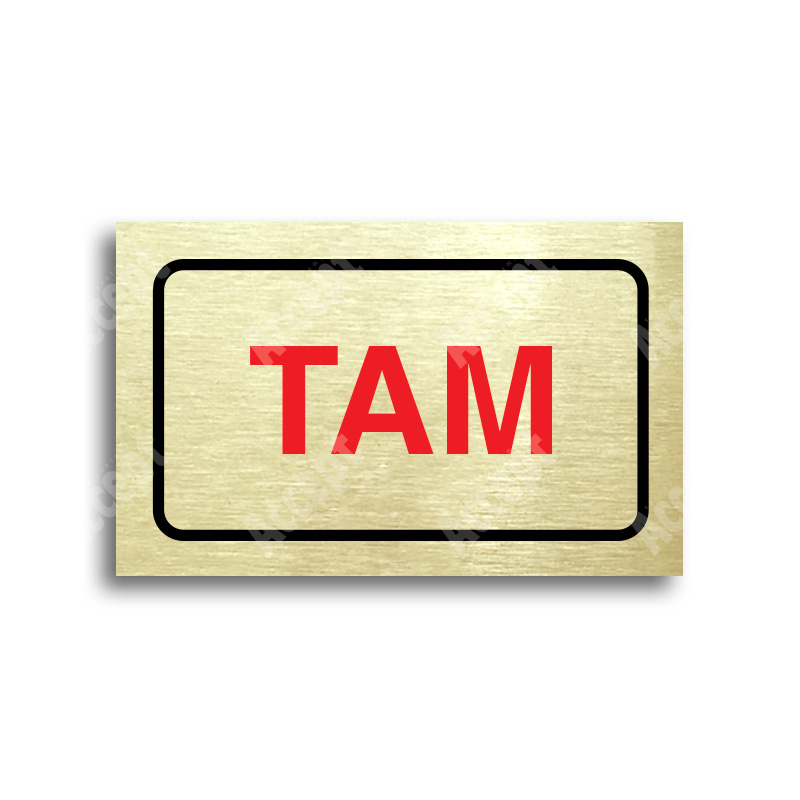 ACCEPT Tabulka SEM - TAM - typ 12 (80 x 50 mm) - zlatá tabulka - barevný tisk