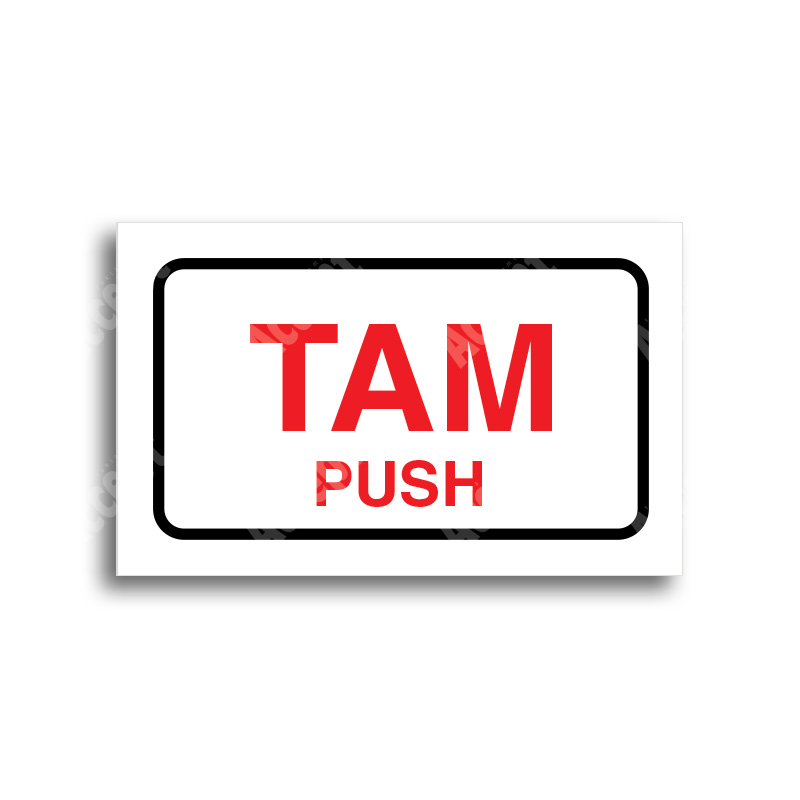 ACCEPT Tabulka SEM - TAM - typ 16 (80 x 50 mm) - bílá tabulka - barevný tisk