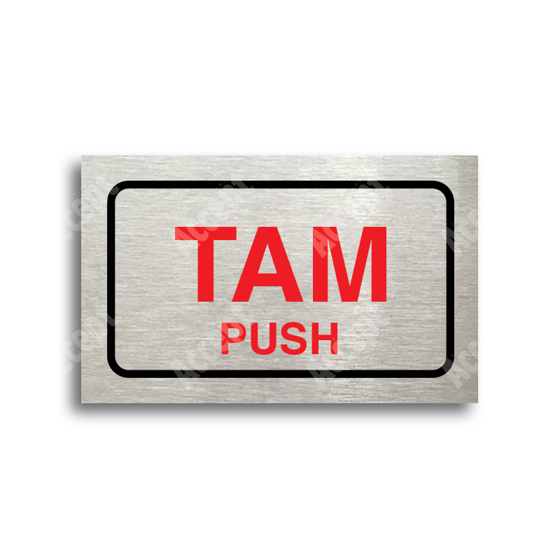 ACCEPT Tabulka SEM - TAM - typ 16 (80 x 50 mm) - stříbrná tabulka - barevný tisk