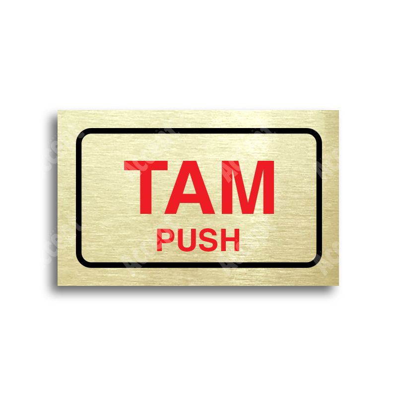 ACCEPT Tabulka SEM - TAM - typ 16 (80 x 50 mm) - zlatá tabulka - barevný tisk