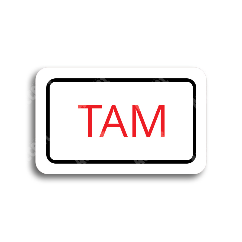 ACCEPT Tabulka SEM - TAM - typ 22 (80 x 50 mm) - bílá tabulka - barevný tisk