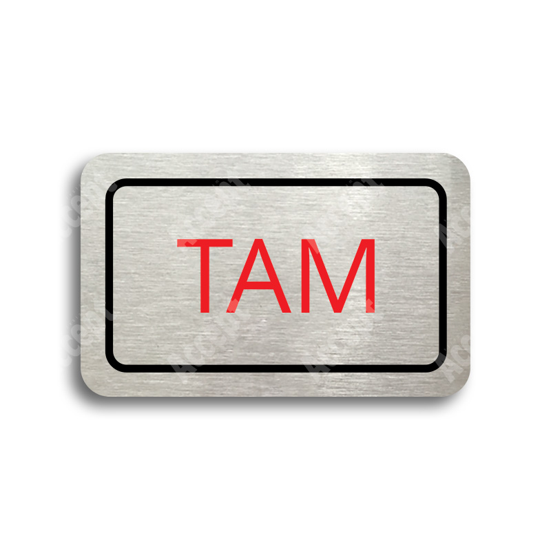 ACCEPT Tabulka SEM - TAM - typ 22 (80 x 50 mm) - stříbrná tabulka - barevný tisk
