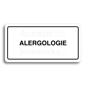 Piktogram "ALERGOLOGIE" - bl tabulka - ern tisk