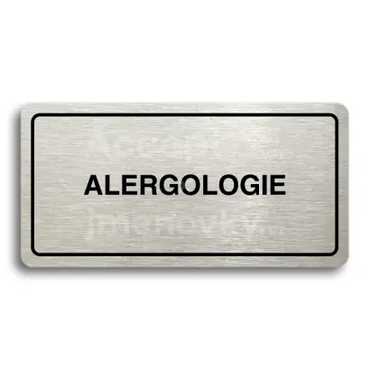 Piktogram "ALERGOLOGIE" - stbrn tabulka - ern tisk