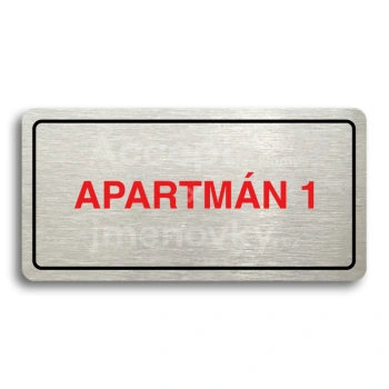 Piktogram "APARTMN 1" - stbrn tabulka - barevn tisk