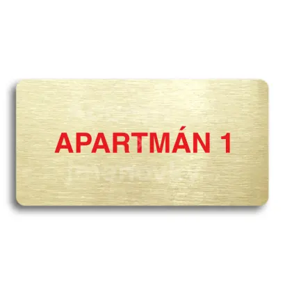 Piktogram "APARTMN 1" - zlat tabulka - barevn tisk bez rmeku