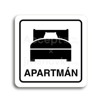 Piktogram "apartmn III" - bl tabulka - ern tisk