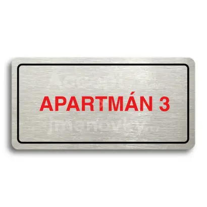 Piktogram "APARTMN 3" - stbrn tabulka - barevn tisk