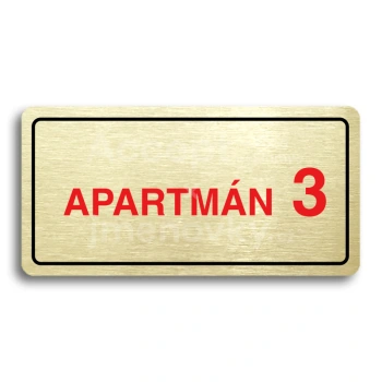 Piktogram "APARTMN 3 II" - zlat tabulka - barevn tisk