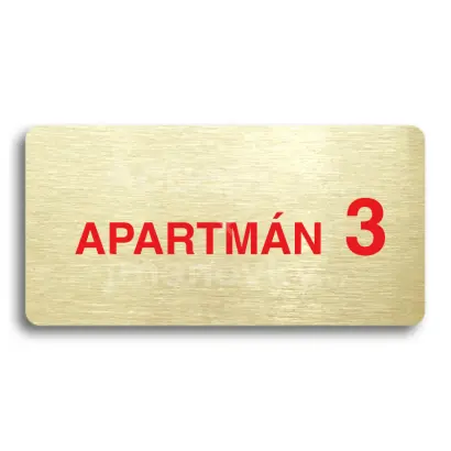 Piktogram "APARTMN 3 II" - zlat tabulka - barevn tisk bez rmeku