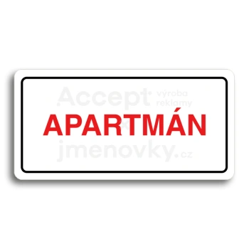 Piktogram "APARTMN" - bl tabulka - barevn tisk