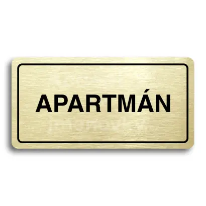 Piktogram "APARTMN" - zlat tabulka - ern tisk