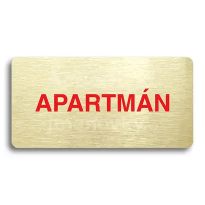 Piktogram "APARTMN" - zlat tabulka - barevn tisk bez rmeku