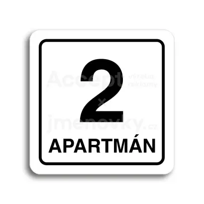 Piktogram "2 apartmn" - bl tabulka - ern tisk