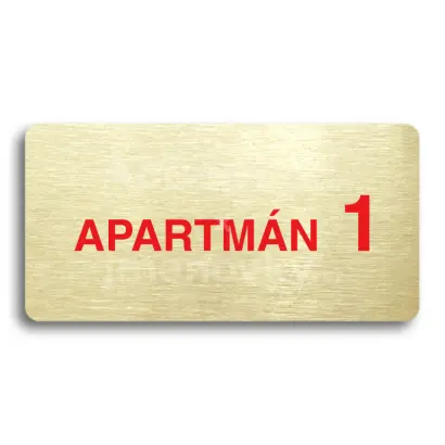 Piktogram "APARTMN 1 II" - zlat tabulka - barevn tisk bez rmeku