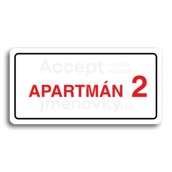 Piktogram "APARTMN 2 II" - bl tabulka - barevn tisk