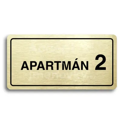 Piktogram "APARTMN 2 II" - zlat tabulka - ern tisk