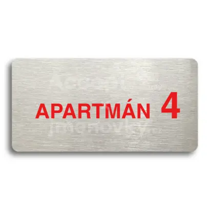 Piktogram "APARTMN 4 II" - stbrn tabulka - barevn tisk bez rmeku