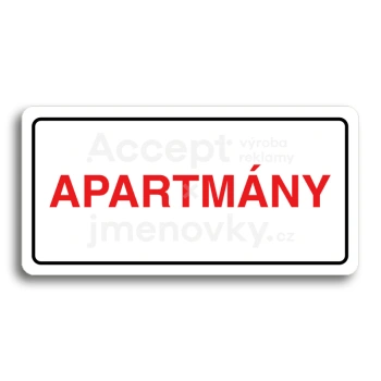 Piktogram "APARTMNY" - bl tabulka - barevn tisk