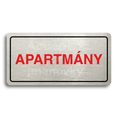 Piktogram "APARTMNY" - stbrn tabulka - barevn tisk