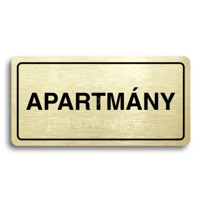 Piktogram "APARTMNY" - zlat tabulka - ern tisk