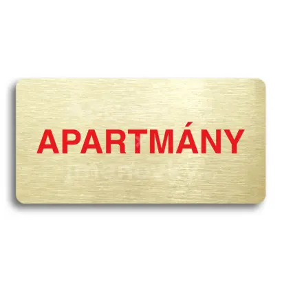 Piktogram "APARTMNY" - zlat tabulka - barevn tisk bez rmeku