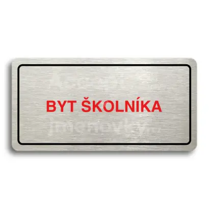 Piktogram "BYT KOLNKA" - stbrn tabulka - barevn tisk