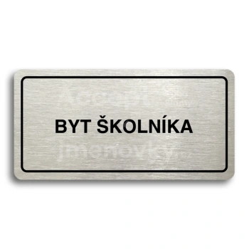 Piktogram "BYT KOLNKA" - stbrn tabulka - ern tisk