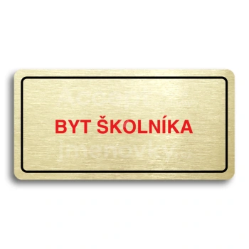 Piktogram "BYT KOLNKA" - zlat tabulka - barevn tisk