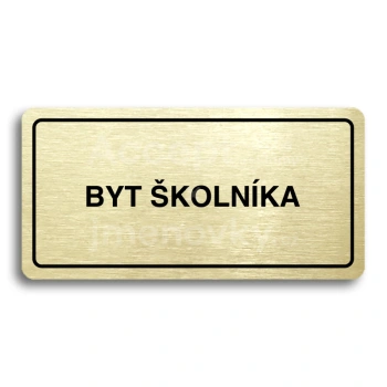 Piktogram "BYT KOLNKA" - zlat tabulka - ern tisk