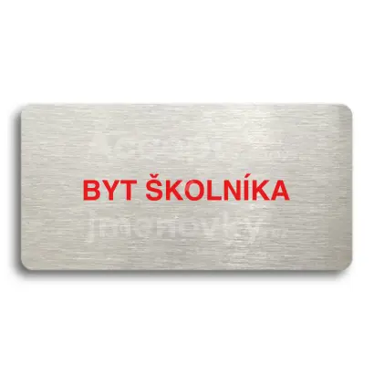 Piktogram "BYT KOLNKA" - stbrn tabulka - barevn tisk bez rmeku