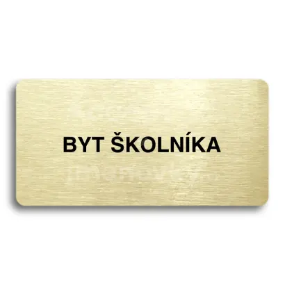 Piktogram "BYT KOLNKA" - zlat tabulka - ern tisk bez rmeku