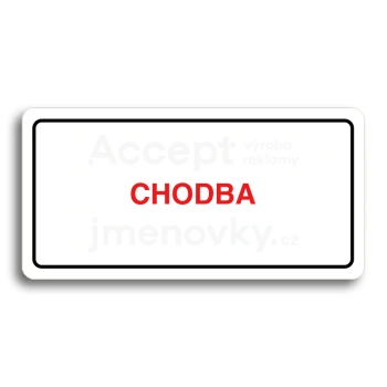 Piktogram "CHODBA" - bl tabulka - barevn tisk