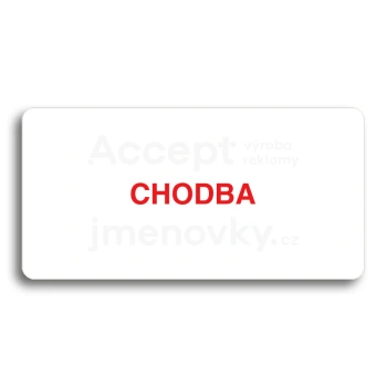 Piktogram "CHODBA" - bl tabulka - barevn tisk bez rmeku