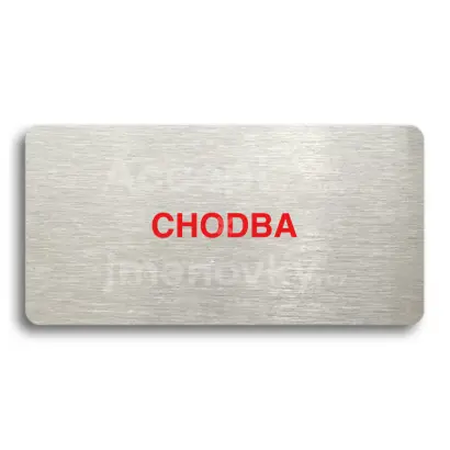 Piktogram "CHODBA" - stbrn tabulka - barevn tisk bez rmeku