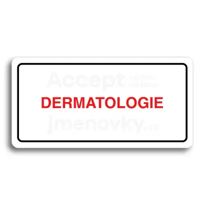 Piktogram "DERMATOLOGIE" - bl tabulka - barevn tisk