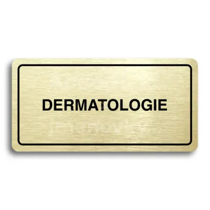 Piktogram "DERMATOLOGIE" - zlat tabulka - ern tisk