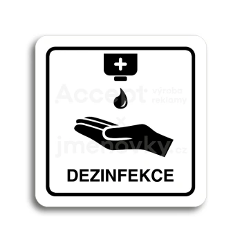 Piktogram "dezinfekce IV" - bl tabulka - ern tisk